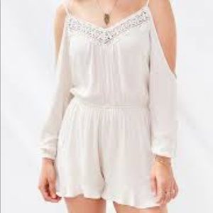 urban outfitters ecote cream romper